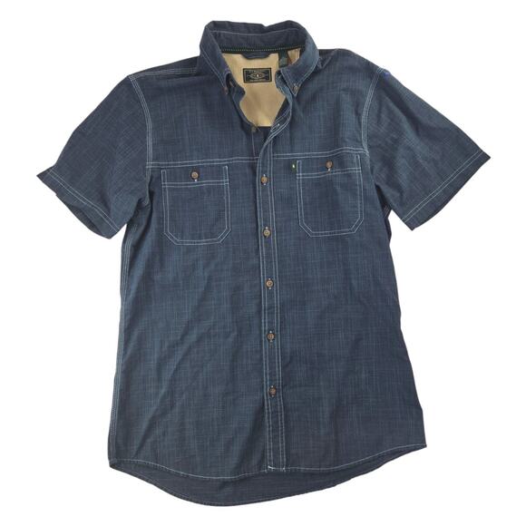 G.H. Bass & Co. Other - G.H. Bass | Blue, Short Sleeve, Crosshatch, Button Down Shirt | Size Medium